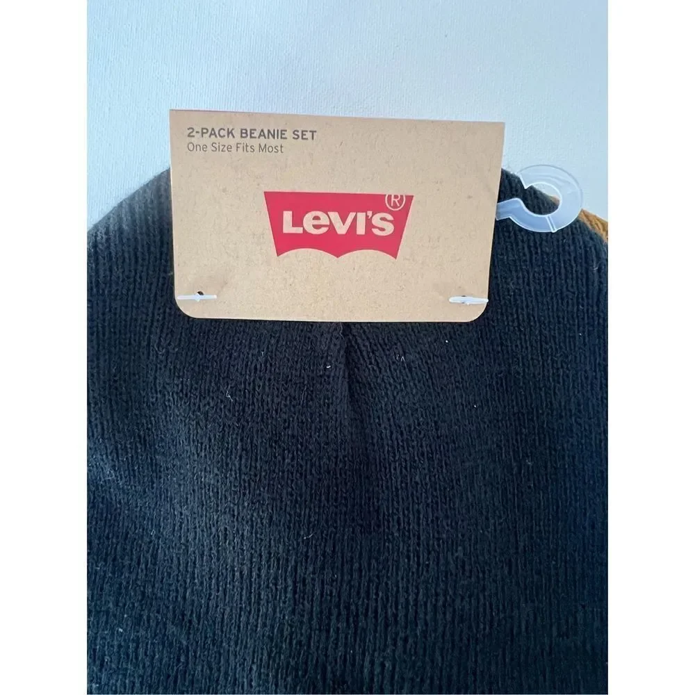 NWT Bundle Of Two Levi’s Stretchy Warm Basic Beanie Style Hats
